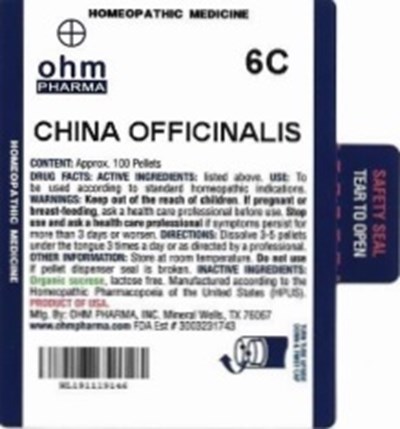 Md Tube Label (Cinchona Officinalis   Md Tube Label)